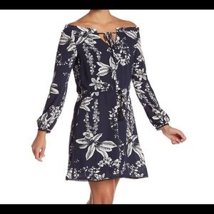 Sam Edelman Off-the-Shoulder Print Dress